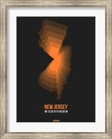 New Jersey Radiant Map 5 Fine Art Print