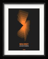 New Jersey Radiant Map 5 Fine Art Print