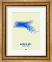 Massachusetts Radiant Map 1 Fine Art Print