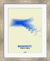 Massachusetts Radiant Map 1 Fine Art Print
