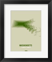 Massachusetts Radiant Map 3 Fine Art Print
