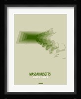 Massachusetts Radiant Map 3 Fine Art Print