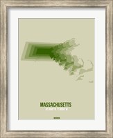 Massachusetts Radiant Map 3 Fine Art Print