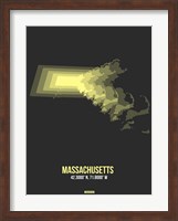 Massachusetts Radiant Map 4 Fine Art Print