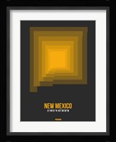 New Mexico Radiant Map 4 Fine Art Print