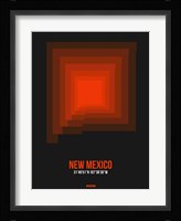 New Mexico Radiant Map 6 Fine Art Print