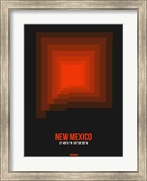 New Mexico Radiant Map 6 Fine Art Print