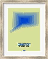Connecticut Radiant Map 1 Fine Art Print