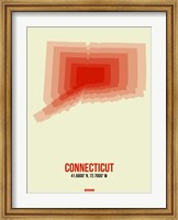 Connecticut Radiant Map 3 Fine Art Print