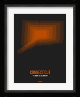 Connecticut Radiant Map 4 Fine Art Print