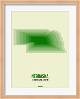 Nebraska Radiant Map 3 Fine Art Print