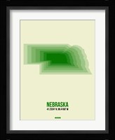Nebraska Radiant Map 3 Fine Art Print