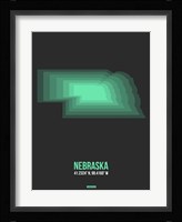 Nebraska Radiant Map 4 Fine Art Print