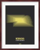 Nebraska Radiant Map 5 Fine Art Print