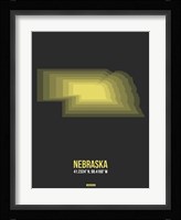 Nebraska Radiant Map 5 Fine Art Print