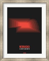 Nebraska Radiant Map 6 Fine Art Print