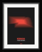 Nebraska Radiant Map 6 Fine Art Print
