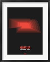 Nebraska Radiant Map 6 Fine Art Print