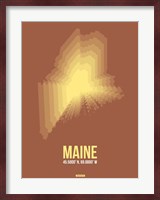 Maine Radiant Map 3 Fine Art Print