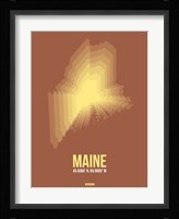 Maine Radiant Map 3 Fine Art Print