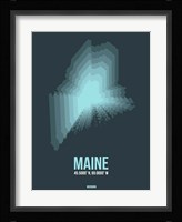 Maine Radiant Map 4 Fine Art Print