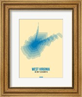 West Virginia Radiant Map 1 Fine Art Print