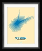 West Virginia Radiant Map 1 Fine Art Print