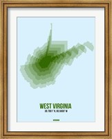 West Virginia Radiant Map 2 Fine Art Print