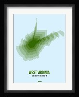 West Virginia Radiant Map 2 Fine Art Print