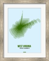 West Virginia Radiant Map 2 Fine Art Print