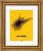 West Virginia Radiant Map 3 Fine Art Print