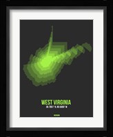 West Virginia Radiant Map 4 Fine Art Print
