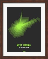 West Virginia Radiant Map 4 Fine Art Print