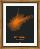 West Virginia Radiant Map 5 Fine Art Print