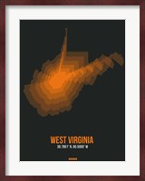 West Virginia Radiant Map 5 Fine Art Print