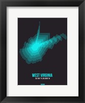 West Virginia Radiant Map 6 Fine Art Print