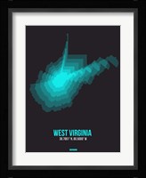 West Virginia Radiant Map 6 Fine Art Print