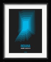 Indiana Radiant Map 5 Fine Art Print