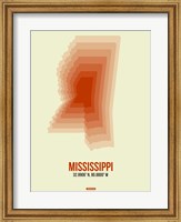 Mississippi Radiant Map 1 Fine Art Print