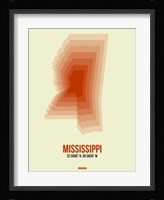 Mississippi Radiant Map 1 Fine Art Print