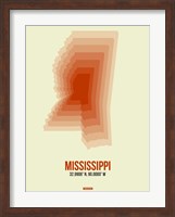 Mississippi Radiant Map 1 Fine Art Print