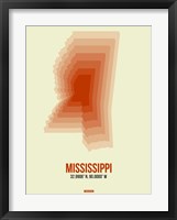 Mississippi Radiant Map 1 Fine Art Print