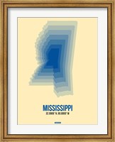 Mississippi Radiant Map 2 Fine Art Print