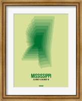 Mississippi Radiant Map 3 Fine Art Print