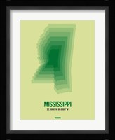 Mississippi Radiant Map 3 Fine Art Print