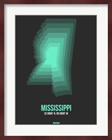 Mississippi Radiant Map 4 Fine Art Print
