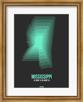 Mississippi Radiant Map 4 Fine Art Print