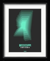 Mississippi Radiant Map 4 Fine Art Print