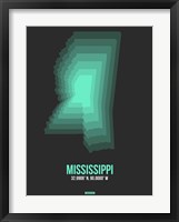 Mississippi Radiant Map 4 Fine Art Print