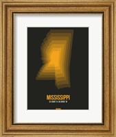Mississippi Radiant Map 5 Fine Art Print